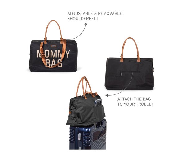 Childhome Mommy Bag tarvikute kott Black/Gold - Childhome