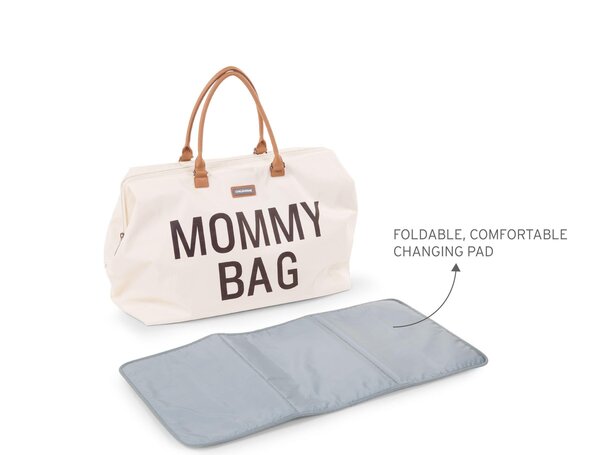 Childhome Mommy Bag suur tarvikute kott Offwhite/Black - Childhome