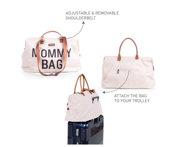 Childhome Mommy Bag suur tarvikute kott Offwhite/Black - Childhome