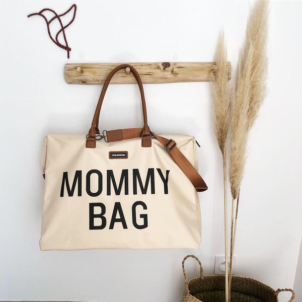 Childhome Mommy Bag suur tarvikute kott Offwhite/Black - Childhome
