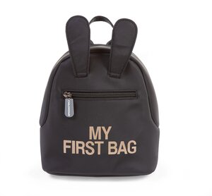 Childhome mugursoma bērniem My first bag Black/Gold - Affenzahn