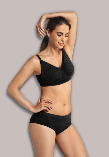 Carriwell Nursing Bra with Carri-Gel Deluxe Black Check, S - Carriwell