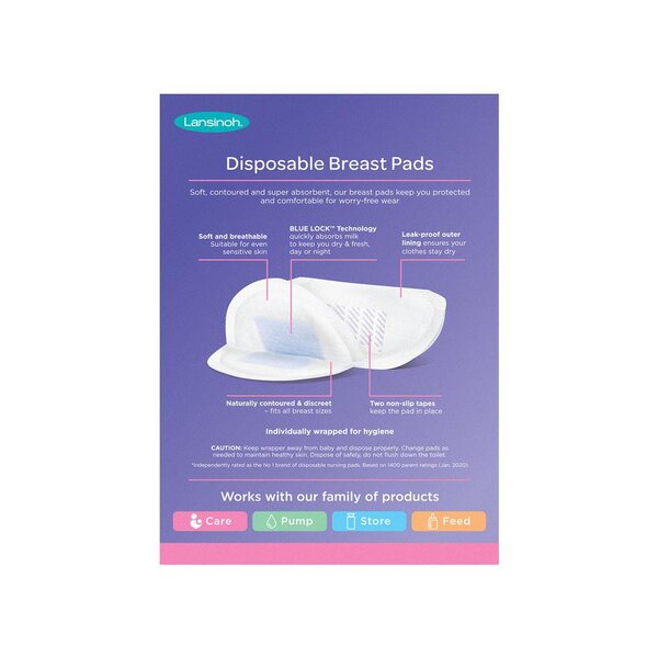 Lansinoh Disposable Nursing Pads 60pcs  Violet - Lansinoh