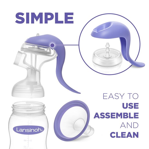 Lansinoh manual breast pump, Violet - Lansinoh