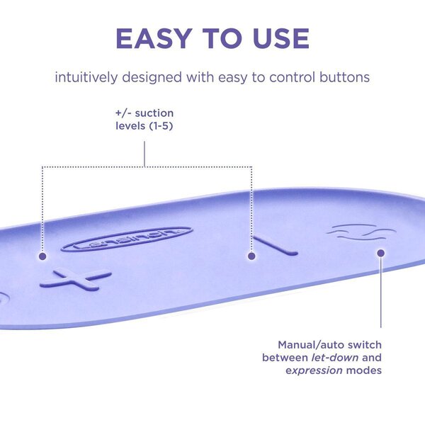 Lansinoh Compact Single Electric Breast Pump BPA/BPS free  Violet - Lansinoh