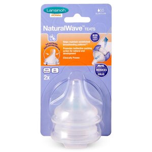 Lansinoh naturalWave® Slow flow teats GB 2pcs - Lansinoh