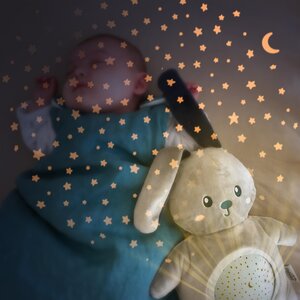 Pabobo nakts lampiņa / projektors ar skaņu Rabbit - Pabobo