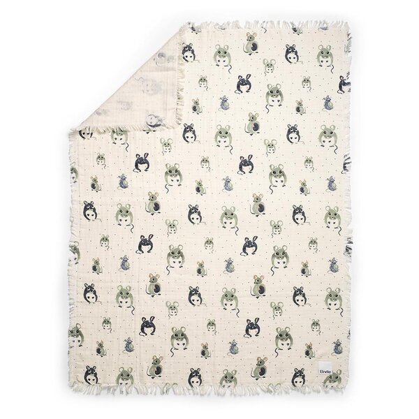 Elodie Details soft cotton blanket 100x75cm Forest mouse - Elodie Details