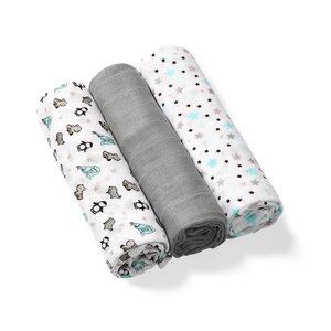 BabyOno bambusest suulapid 3tk, Grey  - BabyOno