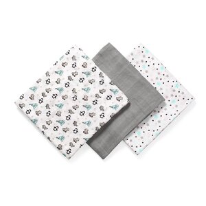 BabyOno bamboo diapers 3pcs, Grey  - Tinynord