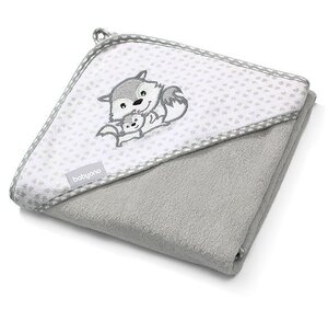 BabyOno bamboo полотенце с капюшоном 100x100cm, Grey - BabyOno