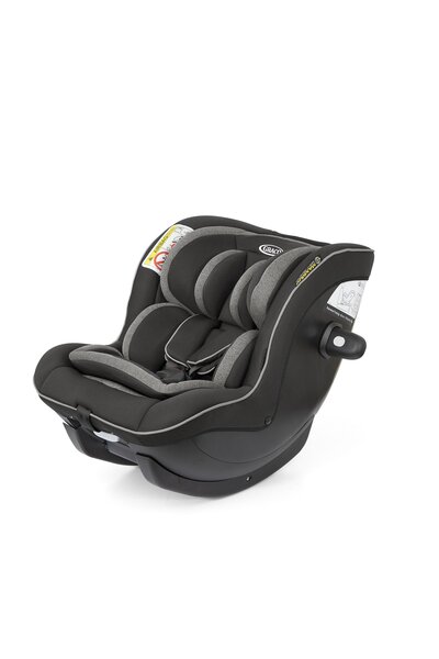 Graco autokrēsls Ascent (40-105cm) Black + ISOFIX bāze - Graco