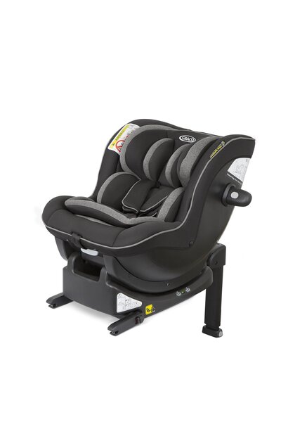 Graco autokrēsls Ascent (40-105cm) Black + ISOFIX bāze - Graco