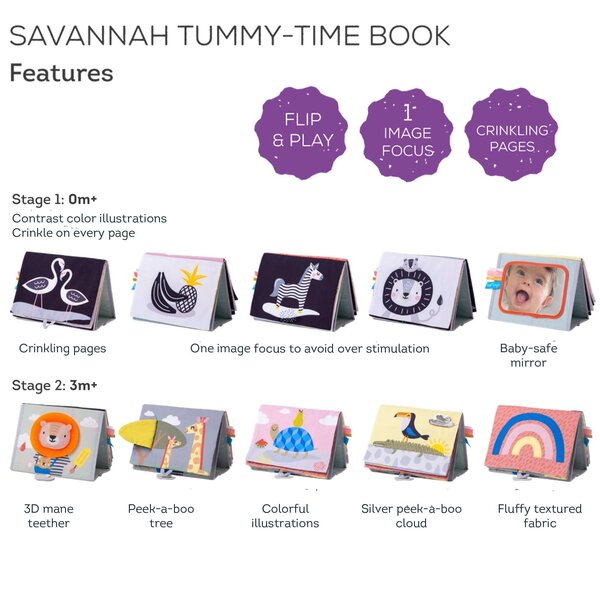 Taf Toys Savannah Tummy-time book - Taf Toys