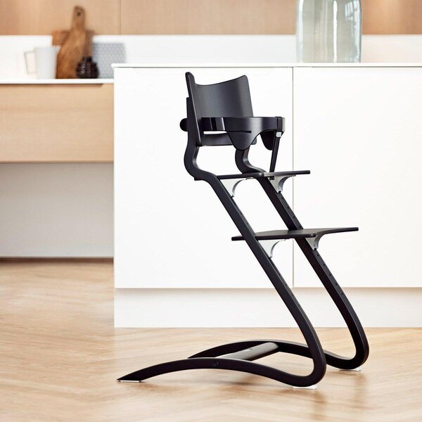 Leander barošanas krēsls bez drošības barjeras, Classic Black - Leander