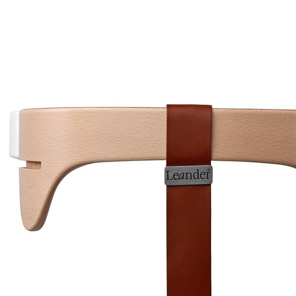 Leander leather strap for safety bar, Brown - Leander