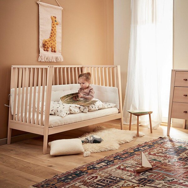 Leander Linea baby cot 65x132cm, Beech - Leander