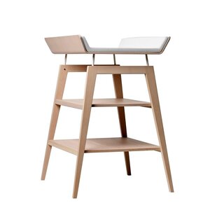 Leander changing table w. Mat Linea, Beech  - Childhome