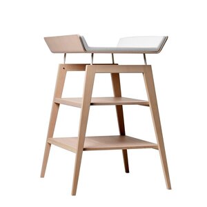 Leander changing table w. mat Linea, Beech - Childhome