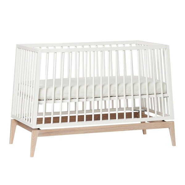 Leander Luna baby cot 120x60cm, White/Oak  - Leander