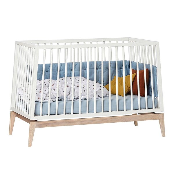 Leander Luna baby cot 120x60cm, White/Oak  - Leander