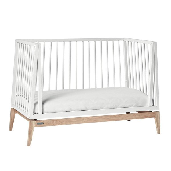 Leander Luna võrevoodi 120x60cm, White/Oak  - Leander