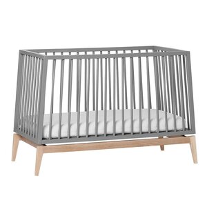 Leander Luna baby cot, 120x60cm, Grey/Oak  - Leander