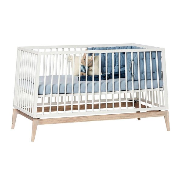 Leander Luna baby cot 140x70cm, White/Oak  - Leander