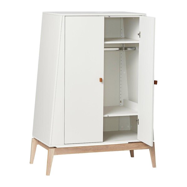 Leander Luna wardrobe 138x103, White Oak - Leander