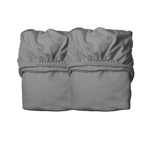 Leander palags priekš bērnu gultas60x120 cm, Cool Grey, 2 gb. - Leander