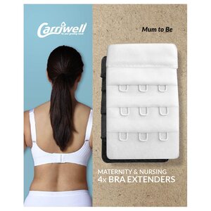 Carriwell Bra Extenders White and Black, 4pcs - Carriwell