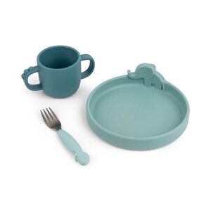 Done by Deer Peekaboo dinner set Deer friends Blue - Elodie Details