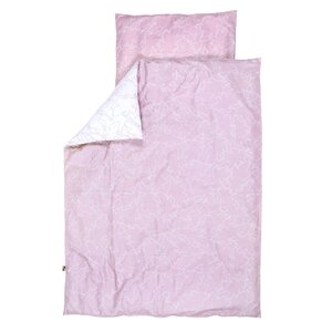 Nordbaby voodipesu komplekt 100x130cm, Pink/Frozen Leaves - Nordbaby