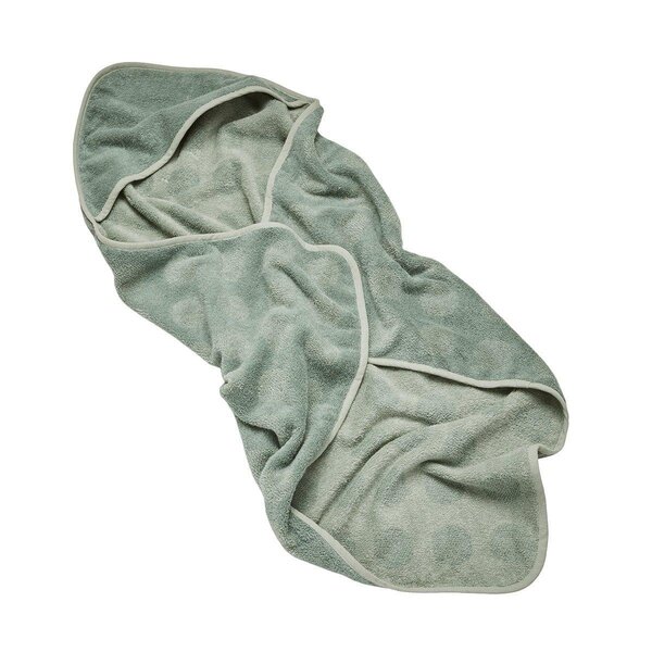 Leander hooded towel 80x80cm, Sage Green - Leander