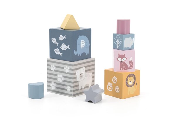 PolarB Nesting & Stacking Blocks Multicolor - PolarB