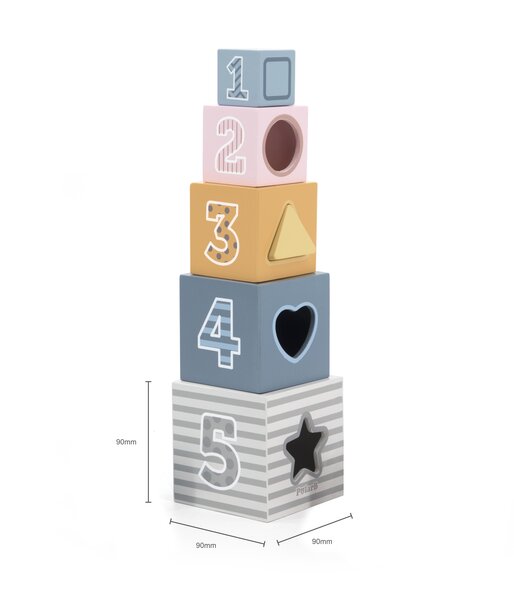 PolarB Nesting & Stacking Blocks Multicolor - PolarB