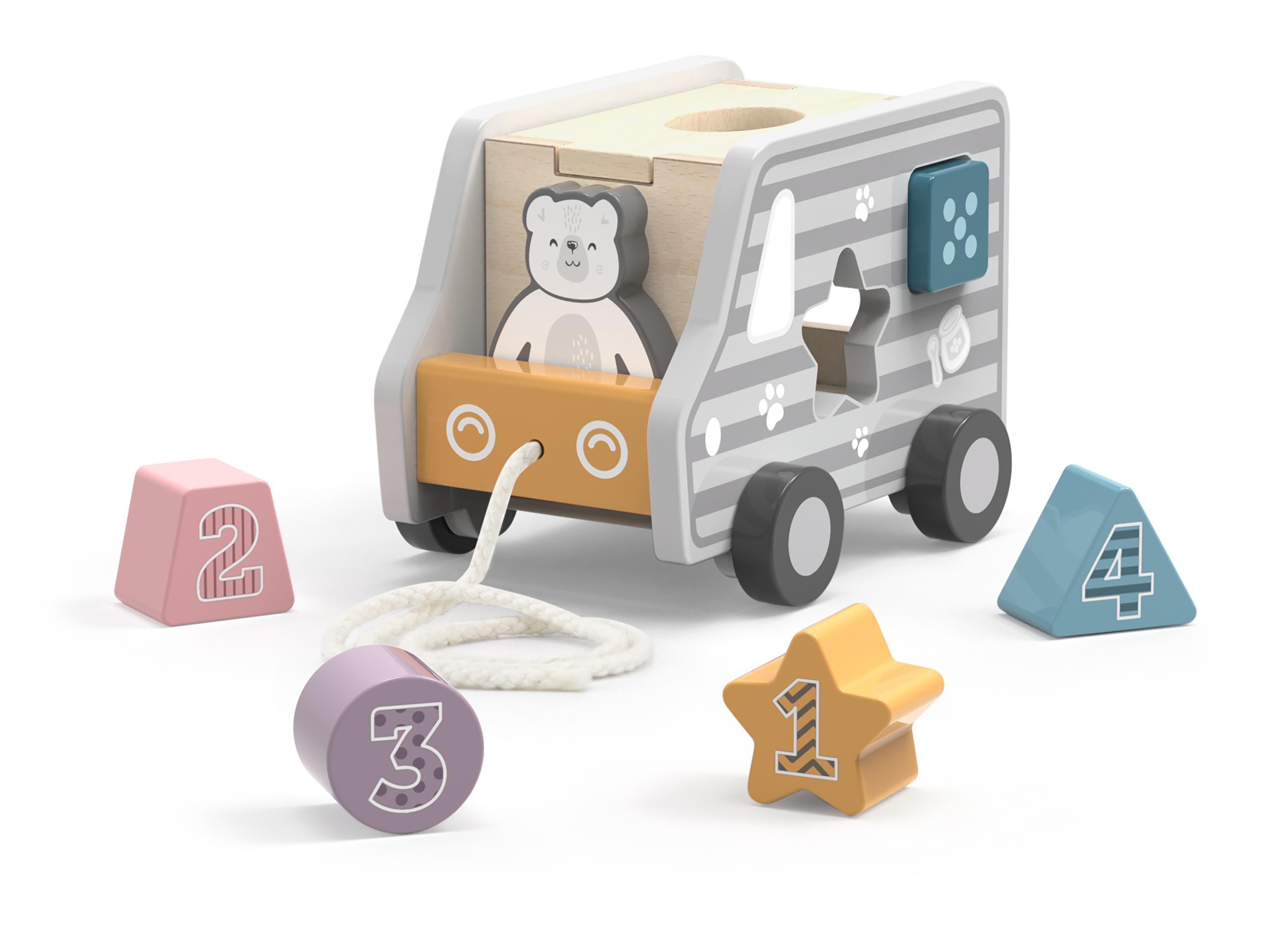 Pull along new arrivals shape sorter