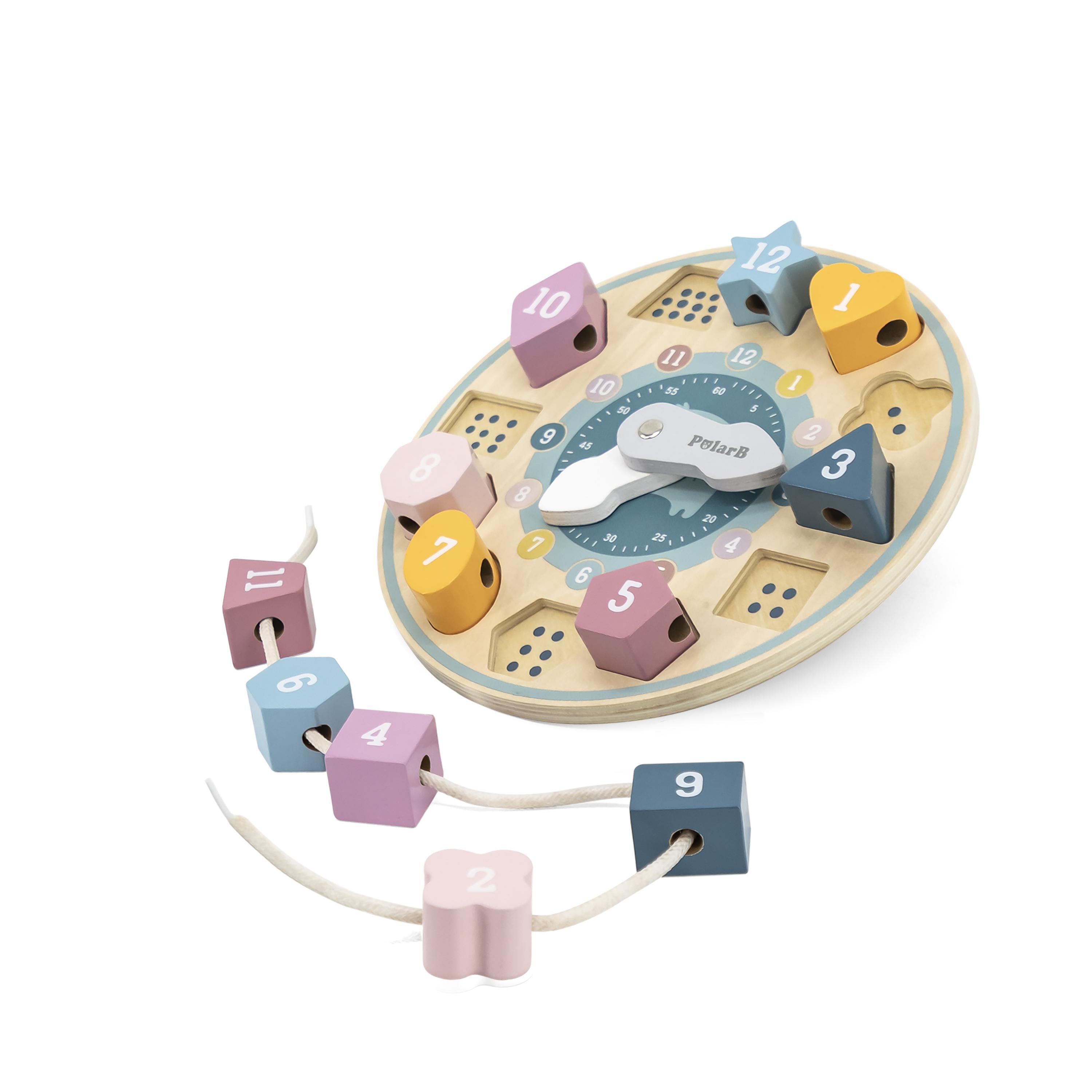 PolarB Shape Sorting Clock NordBaby