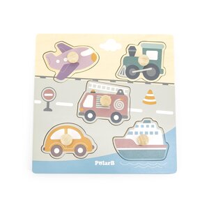 PolarB Flat Puzzle -Transportation Multicolor - PolarB