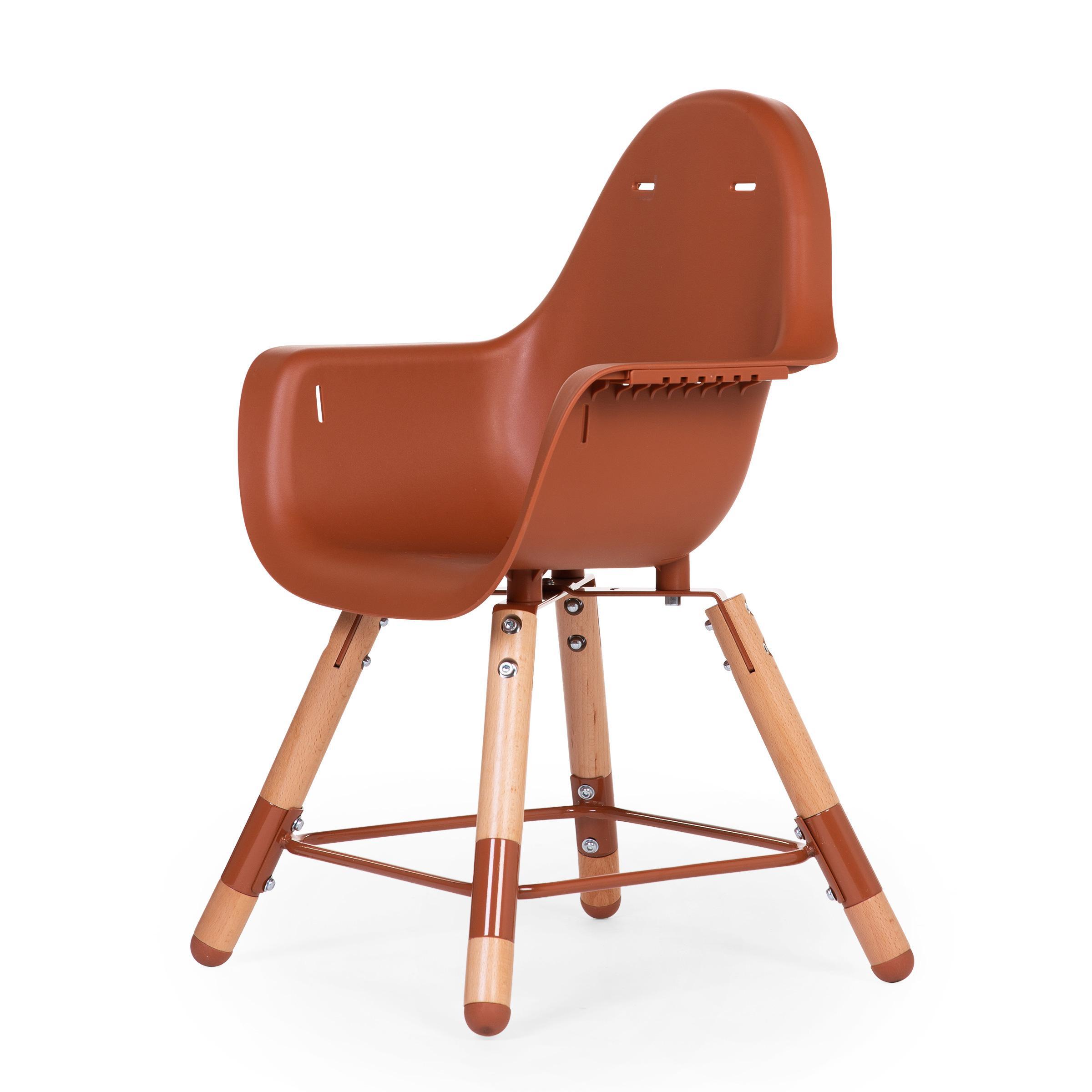 Childhome Evolu 2 high chair 2in1 with bumper, Natural Rust