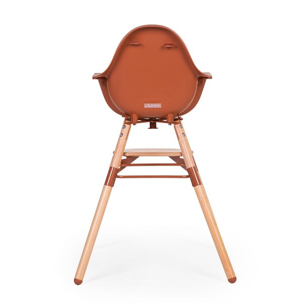 Childhome Evolu 2 high chair natural Rust, with bumper - Childhome