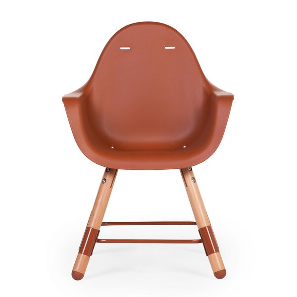 Childhome Evolu 2 high chair 2in1 with bumper, Natural Rust - Childhome