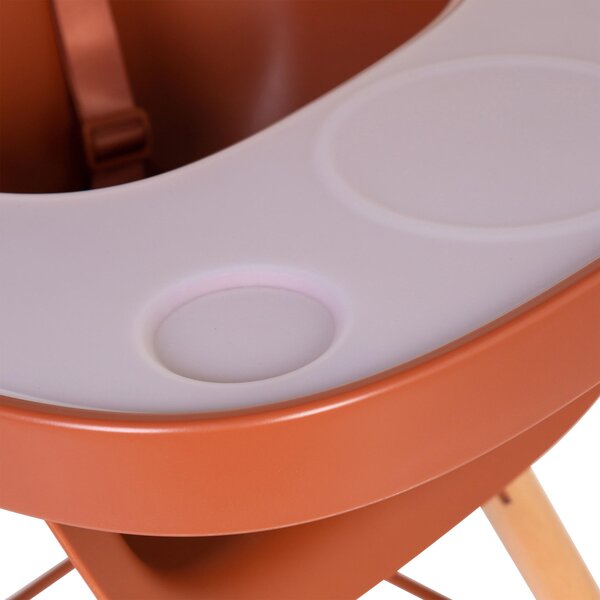 Childhome Evolu tray abs + silicone placemat, Natural Rust - Childhome