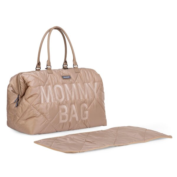 Childhome Mommy Bag ceļojumu soma Puffered Beige - Childhome