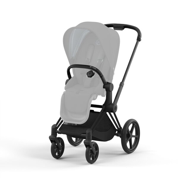 Cybex Priam V4 ratu komplekts Simply Flowers Nude Beige, ratu rāmis Matt black  - Cybex