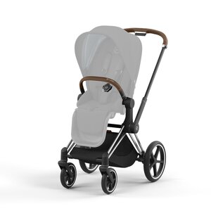 Cybex Priam V4 važiuoklė Chrome Black su ruda rankena V4 - Cybex