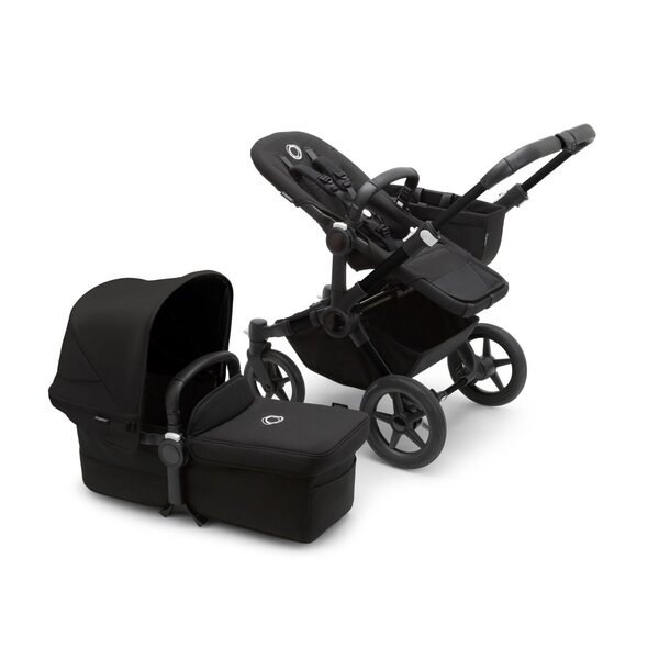 Bugaboo Donkey 5 dvīņu rati Black/Midnight Black, Midnight Black - Bugaboo