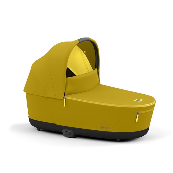 Cybex Priam V4 vežimėlio komplektas Mustard Yellow + Frame Rose Gold - Cybex