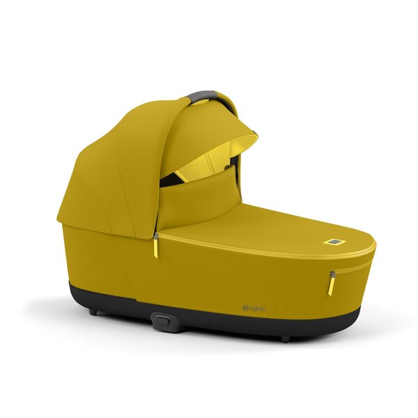 Cybex Priam V4 vankrikomplekt Mustard Yellow, kroom raam, pruun lükkesang - Cybex