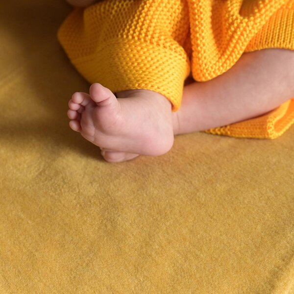 Nordbaby Brushed cotton blanket 75x100cm, Mustard - Nordbaby